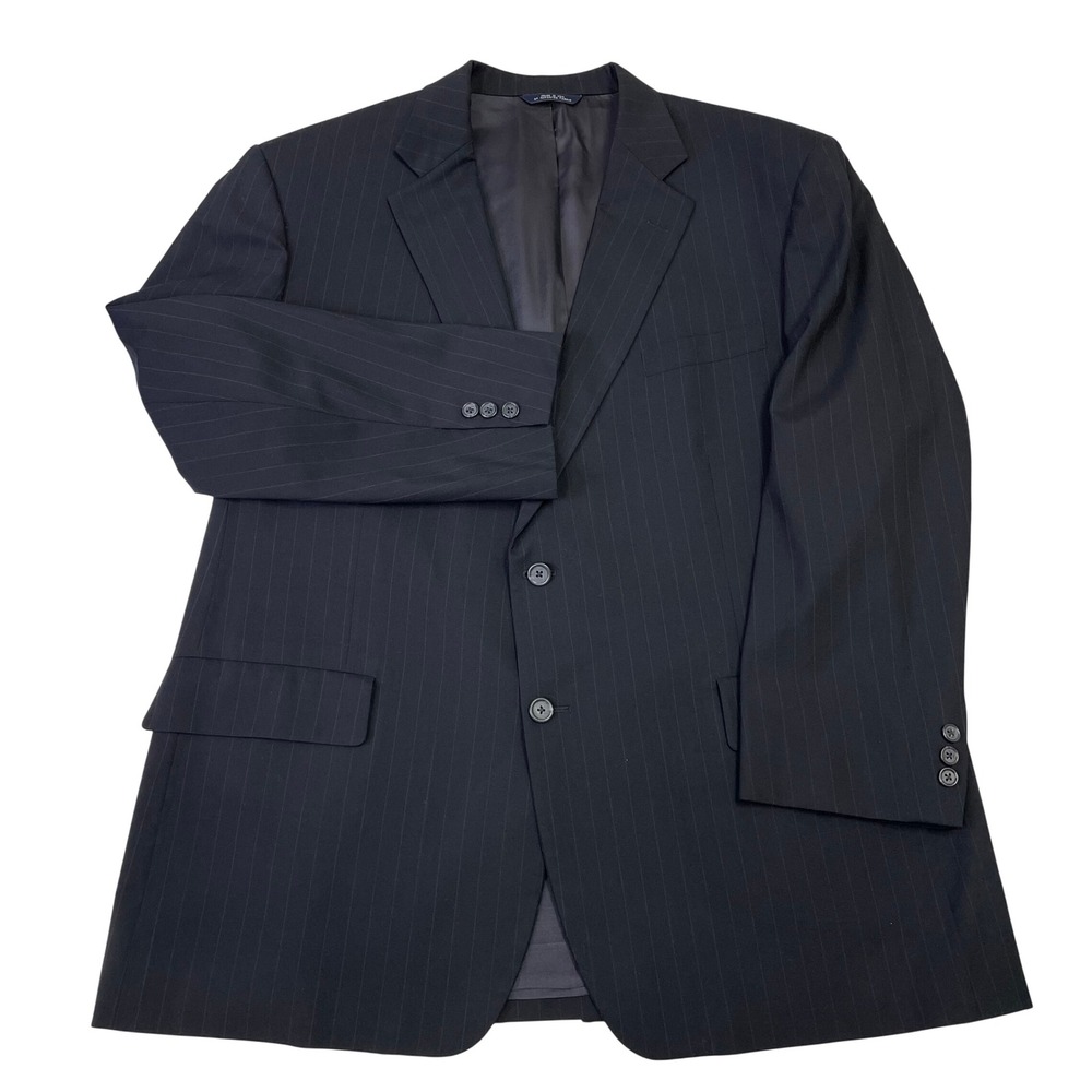 Brooks Brothers Brooksease Mens 48R Blazer Navy Pinstripe 100% Wool USA Made